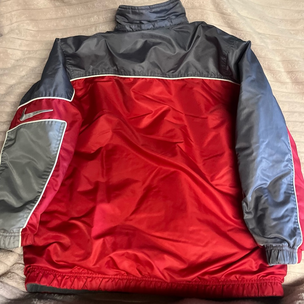 Vintage Nike Red/Gray Full Zip Reversible Fleece Lined Jacket Boys Large (14-16) - Picture 10 of 10